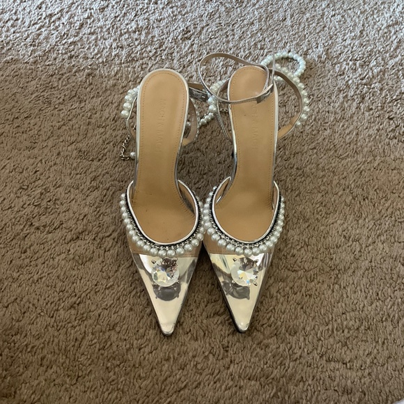 MACH & MACH Diamond of Elizabeth Embellished PVC Patent-Leather Heels - Picture 3 of 10